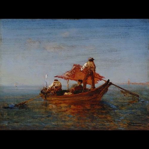 La promenade en barque sur mer, Venise