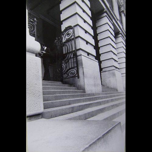 Escadaria e fachada lateral do Theatro Municipal de São Paulo